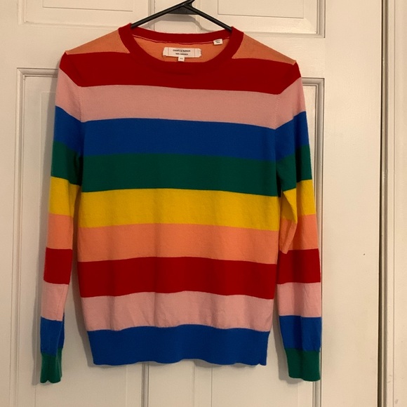 Chinti & Parke Multicolor Striped Cashmere Sweater - Picture 1 of 4